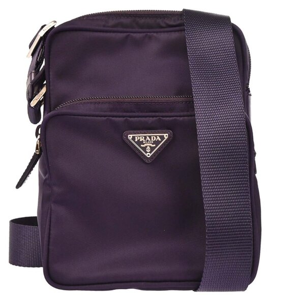 Prada Purple Nylon Crossbody Bag BT0169 161 186119 - Picture 1 of 10